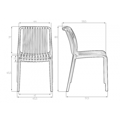 Стул обеденный WALTER, черный из пластика