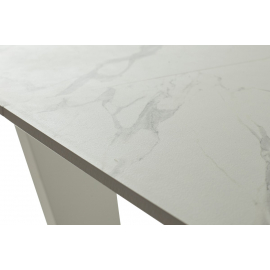 Стол Прага 120 БЕЛЫЙ МРАМОР FC13 CLEAF, пластик / БЕЛЫЙ, КАМЕНЬ СВЕТЛЫЙ