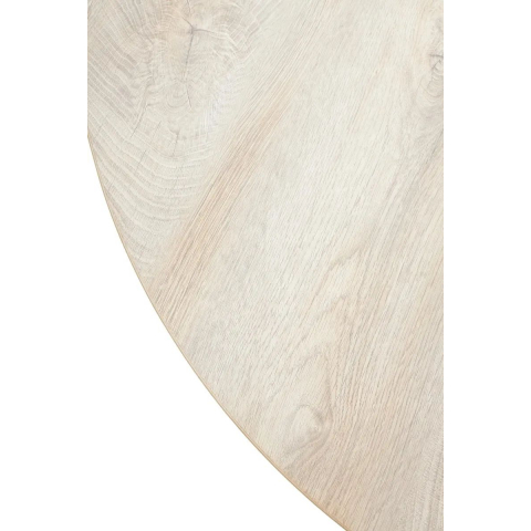 Стол КОРФУ 100 раскладной Дуб Эндгрейн / черный каркас