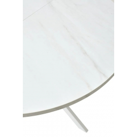 Стол ВЕГА D110 раскладной Мрамор Леванто / белый каркас