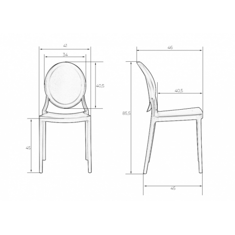 Пластиковый стул обеденный ALBERT, цвет бежевый