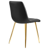 Стул Алекс ножки золото обивка искусственная кожа черная