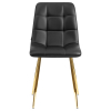 Стул Алекс ножки золото обивка искусственная кожа черная