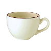 Чашка чайная «Кларет»; фарфор; 170мл; D=80,H=55мм; айвори,бордо