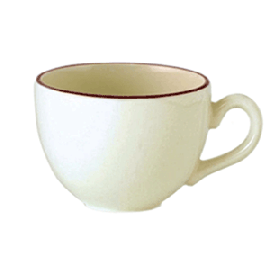 Чашка чайная «Кларет»; фарфор; 170мл; D=80,H=55мм; айвори,бордо