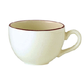 Чашка чайная «Кларет»; фарфор; 340мл; D=10,H=7см; айвори,бордо