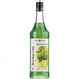 Сироп «Бразильский Лайм» Pinch&Drop уцененный; стекло; 1л; D=85,H=330мм; зелен.
