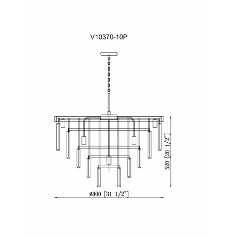 Люстра подвесная Moderli V10370-10P Avista
