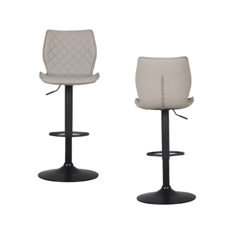 Стул барный Dome экокожа серый 2 шт