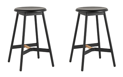 Стул полубарный Knobb, черный 2 шт