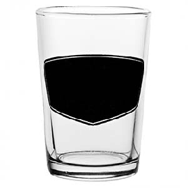 Олд фэшн со стикером для надписи; стекло; 200мл; D=67,H=95мм; прозр.,черный