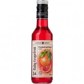 Сироп «Розовый Грейпфрут» Pinch&Drop уцененный; стекло; 250мл; D=54,H=202мм; красный