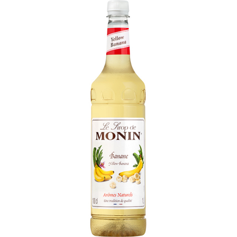 Сироп «Желтый Банан» Monin; пластик; 1л; D=8,H=32см