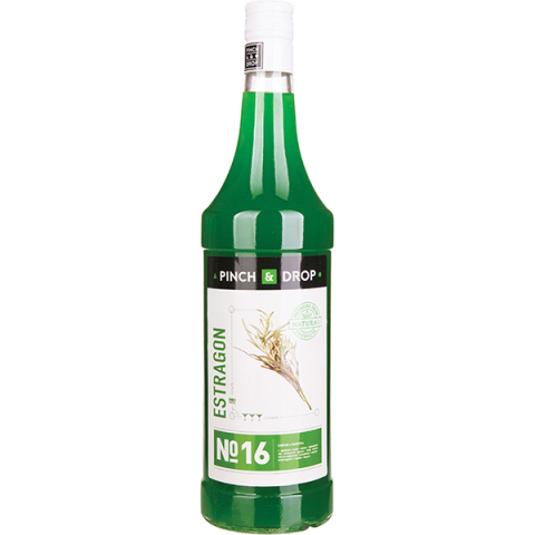 Сироп «Тархун» Pinch&Drop; стекло; 1л; D=85,H=330мм; зелен.