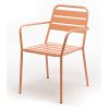 Стул Дионис с обработкой против ржавчины, стальной каркас, цвет светло-коралловый