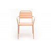 Стул Дионис с обработкой против ржавчины, стальной каркас, цвет светло-коралловый