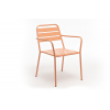 Стул Дионис с обработкой против ржавчины, стальной каркас, цвет светло-коралловый