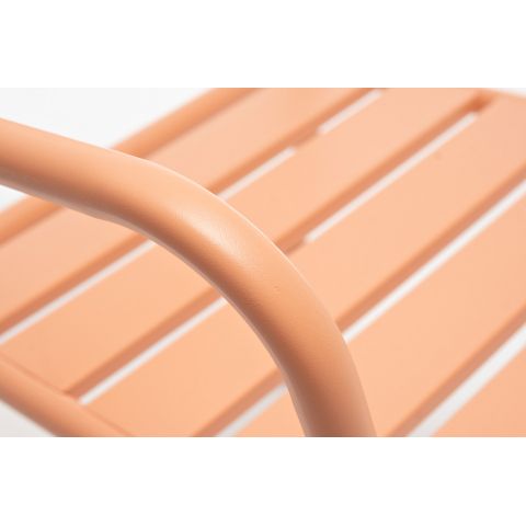 Стул Дионис с обработкой против ржавчины, стальной каркас, цвет светло-коралловый