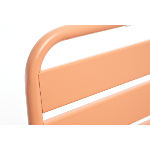 Стул Дионис с обработкой против ржавчины, стальной каркас, цвет светло-коралловый