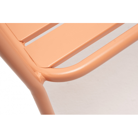 Стул Дионис с обработкой против ржавчины, стальной каркас, цвет светло-коралловый
