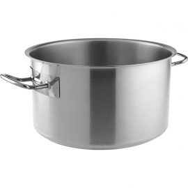 Кастрюля без крышки; сталь нерж.; 9,75л; D=28,H=16,5,L=40,B=30,5см; металлич.