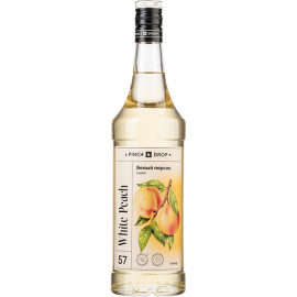 Сироп «Белый Персик» Pinch&Drop уцененный; стекло; 1л; D=85,H=330мм; белый