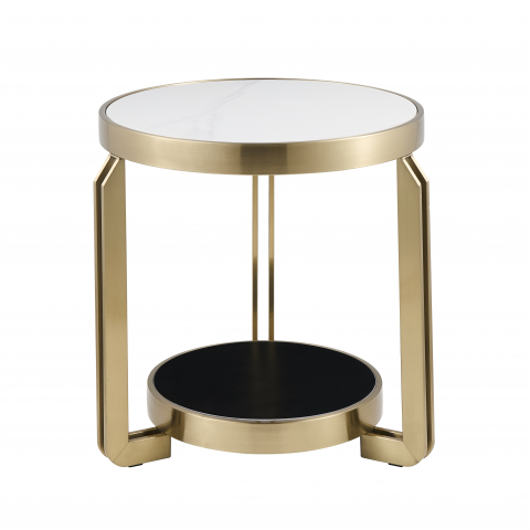 Журнальный столик Калисто 55*55 см светлая и темная керамика