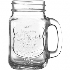 Кружка для пива «Банка» без крышки; стекло; 450мл; D=65,H=132мм