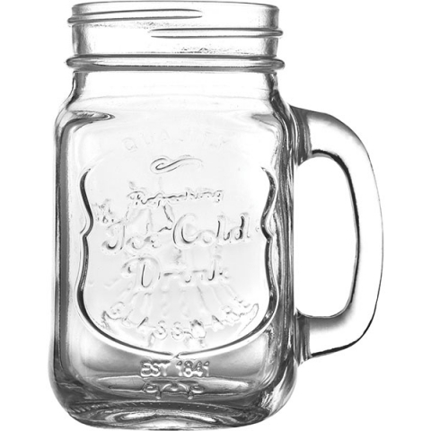 Кружка для пива «Банка» без крышки; стекло; 450мл; D=65,H=132мм