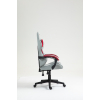 Кресло спортивное TopChairs Phantom ткань серо-красный