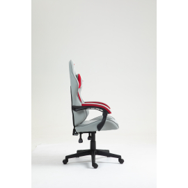 Кресло спортивное TopChairs Phantom ткань серо-красный