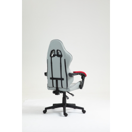 Кресло спортивное TopChairs Phantom ткань серо-красный