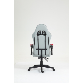Кресло спортивное TopChairs Phantom ткань серо-красный