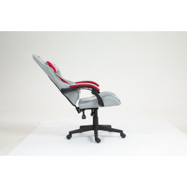 Кресло спортивное TopChairs Phantom ткань серо-красный