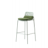 Стул барный Louran с подушкой зелёный