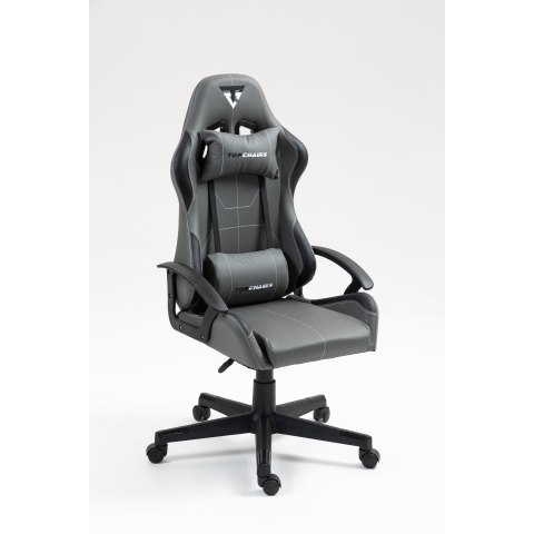 Кресло спортивное TopChairs Wyvern серо-черный