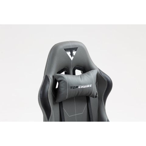 Кресло спортивное TopChairs Wyvern серо-черный