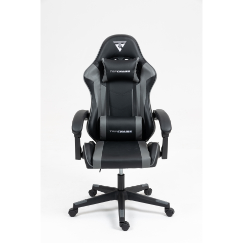 Кресло спортивное TopChairs Commander черно-серый