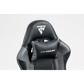 Кресло спортивное TopChairs Commander черно-серый