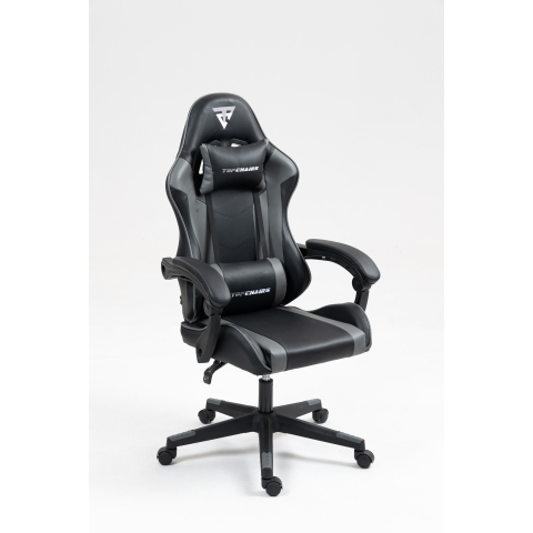 Кресло спортивное TopChairs Commander черно-серый