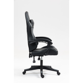 Кресло спортивное TopChairs Commander черно-серый