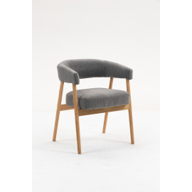 Стул обеденный Zubo с деревянными ножками темно-серый