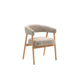 Стул обеденный Zubo с деревянными ножками бежевый