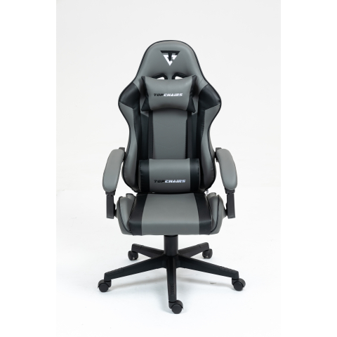 Кресло спортивное TopChairs Commander серо-черный