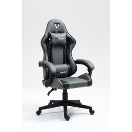 Кресло спортивное TopChairs Commander серо-черный