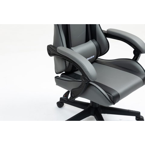 Кресло спортивное TopChairs Commander серо-черный