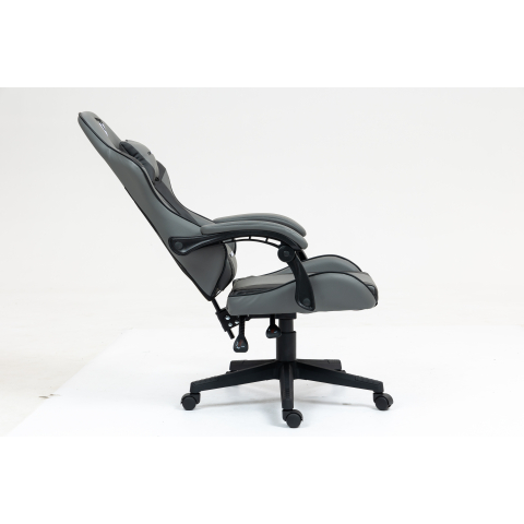 Кресло спортивное TopChairs Commander серо-черный