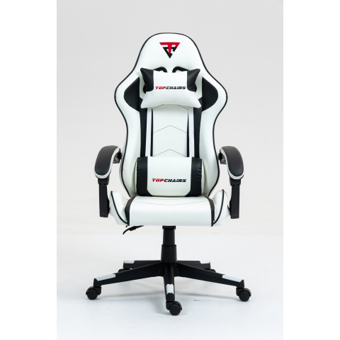 Кресло спортивное TopChairs Shadow бело-черный