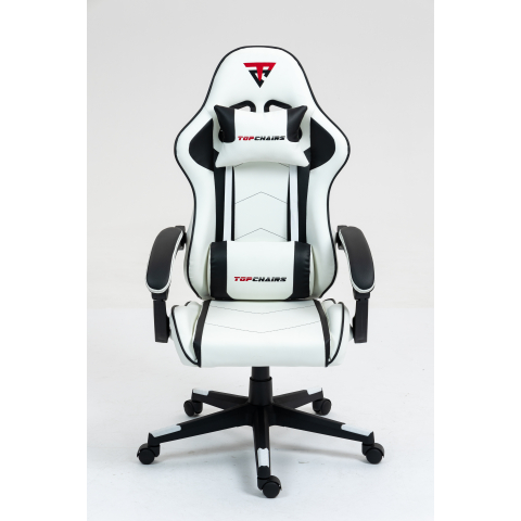 Кресло спортивное TopChairs Shadow бело-черный