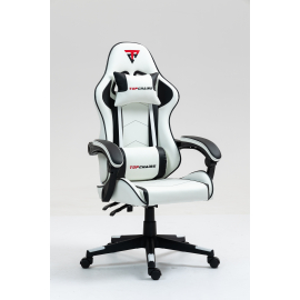 Кресло спортивное TopChairs Shadow бело-черный
